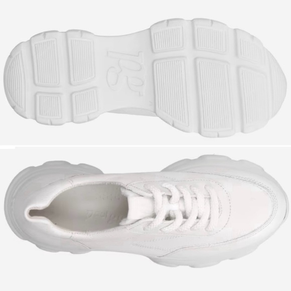 Platform Sneaker In White Leather. - Picture 2 of 8